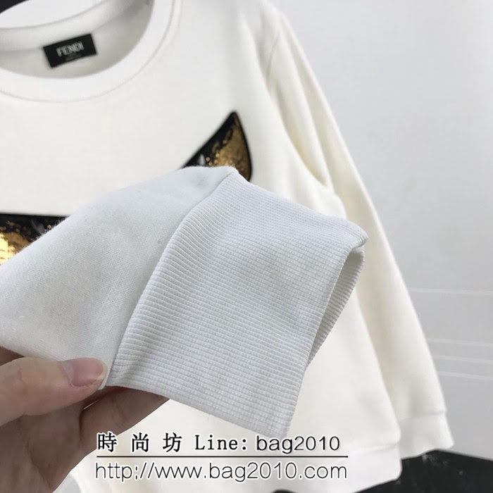 Fendi芬迪 18ss秋冬新款衛衣 最新設計 金色眼睛系列 定制純棉加絨面料 高版本男女同款 ydi2055